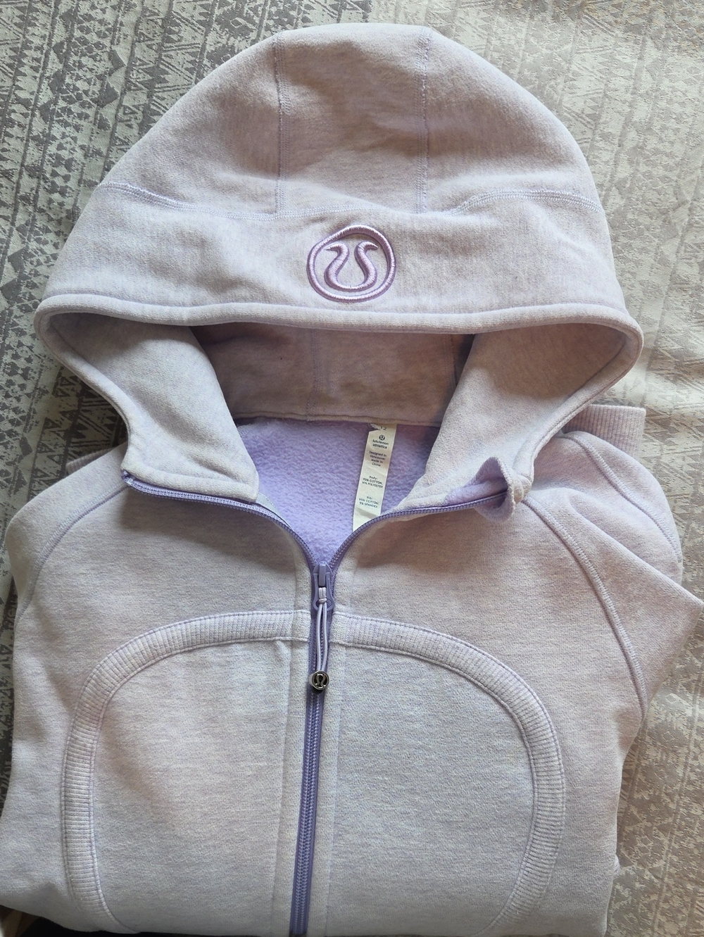 lululemon Scuba Lavender Full-Zip Hooded Jacket Size 12